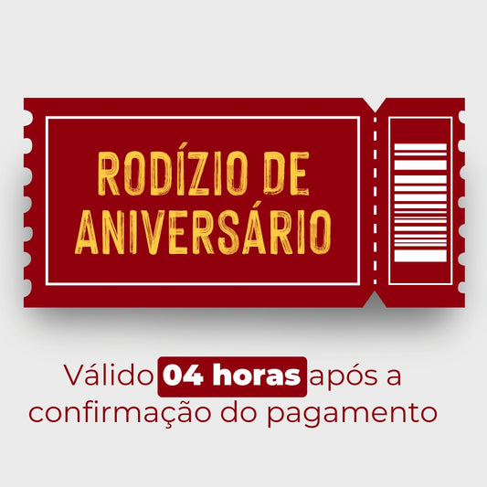 Rodízio de Aniversário - Preço Promocional