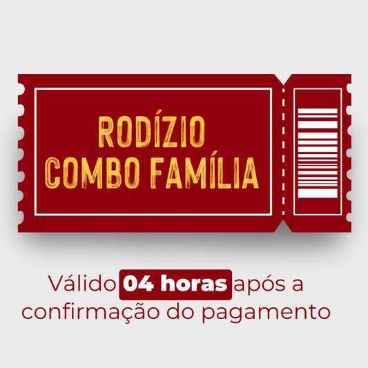 Combo Família (4x Rodízios + 1 refrigerante 1L)